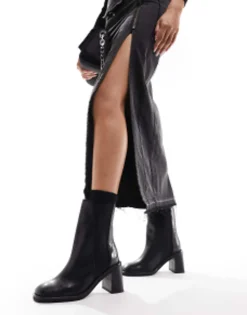 Chelsea Boots*DESIGN Wide Fit Ratings Leather Chelsea Boots In Black Black Leather