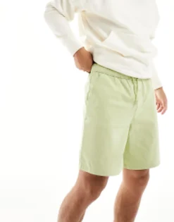 Swimwear*DESIGN Wide Shorts In Regular Length In Sage Green