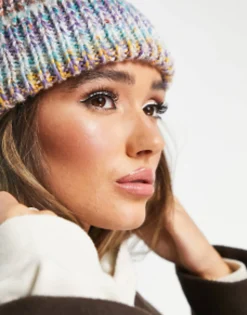 Hats*DESIGN Wool Mix Chunky Mix Knit Beanie In Multi