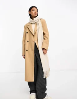 Scarves*DESIGN Woven Tassels Scarf In Light Stone