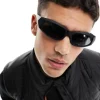 Sunglasses*DESIGN Wrap Around Racer Sunglasses In Matte Black