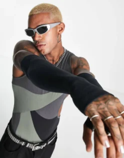 Sunglasses*DESIGN Wrap Around Racers Sunglasses In Silver