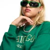 Sunglasses*DESIGN Wrap Visor Sunglasses In Crystal Green