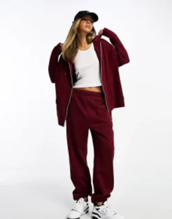 Tracksuits & Joggers*DESIGN Zip Through Hoodie And Jogger In Brown