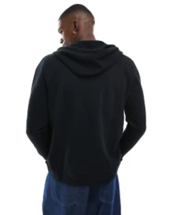 Tracksuits*DESIGN Zip Through Hoodie In Black
