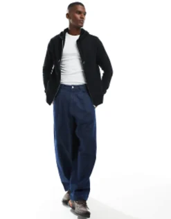 Tracksuits*DESIGN Zip Through Hoodie In Black
