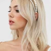 Hair Accessories*DesignB London Double Row Headband In Pearl