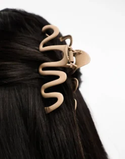 Hair Accessories*DesignB London Irregular Metal Hair Claw In Beige