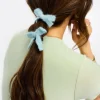 Hair Accessories*DesignB London Knitted Hair Ribbon In Sage Green