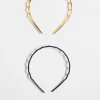 Hair Accessories*DesignB London Pack Of 2 Comb Headbands In Black And Tortoiseshell Multi