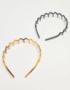 Hair Accessories*DesignB London Pack Of 2 Comb Headbands In Black And Tortoiseshell Multi