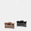Hair Accessories*DesignB London Pack Of 2 Hair Claws In Black And Blush Multi