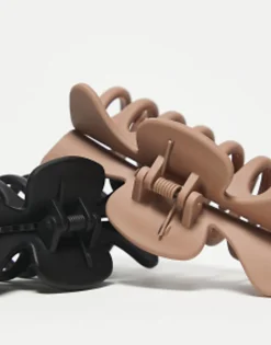 Hair Accessories*DesignB London Pack Of 2 Hair Claws In Black And Blush Multi