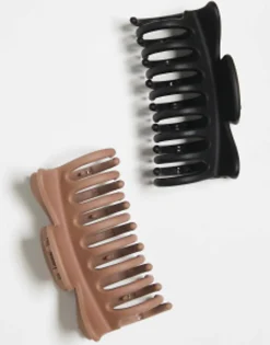 Hair Accessories*DesignB London Pack Of 2 Hair Claws In Black And Blush Multi