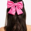 Hair Accessories*DesignB London Satin Hair Bow Clip Hot Pink