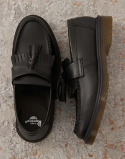 Loafers*Dr Martens Adrian Tassel Loafers In Polished Smooth Leather Black