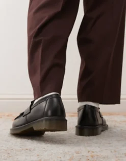 Loafers*Dr Martens Adrian Tassel Loafers In Polished Smooth Leather Black