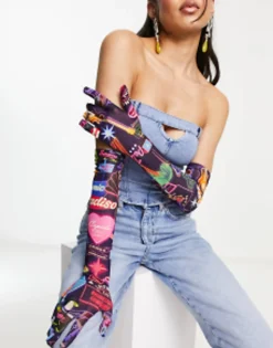 Gloves*Easy Tiger Desert Disco Mesh Gloves Multi