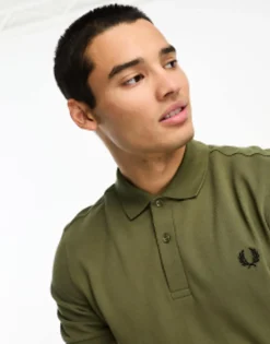 Polo Shirts*Fred Perry Plain Polo Shirt In Uniform Green
