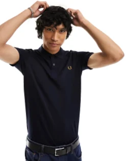 Polo Shirts*Fred Perry Plain Polo Shirt In Navy