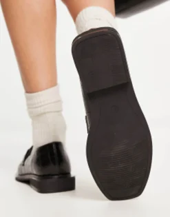 Loafers*Glamorous Horsebit Loafers In Black Croc