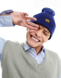 Beanies*G-Star Effo Beanie In Blue Mid Blue