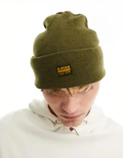 Beanies*G-Star Effo Beanie In Dark Olive Dark Green