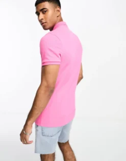 Polo Shirts*Hollister Icon Logo Pique Polo In Pink