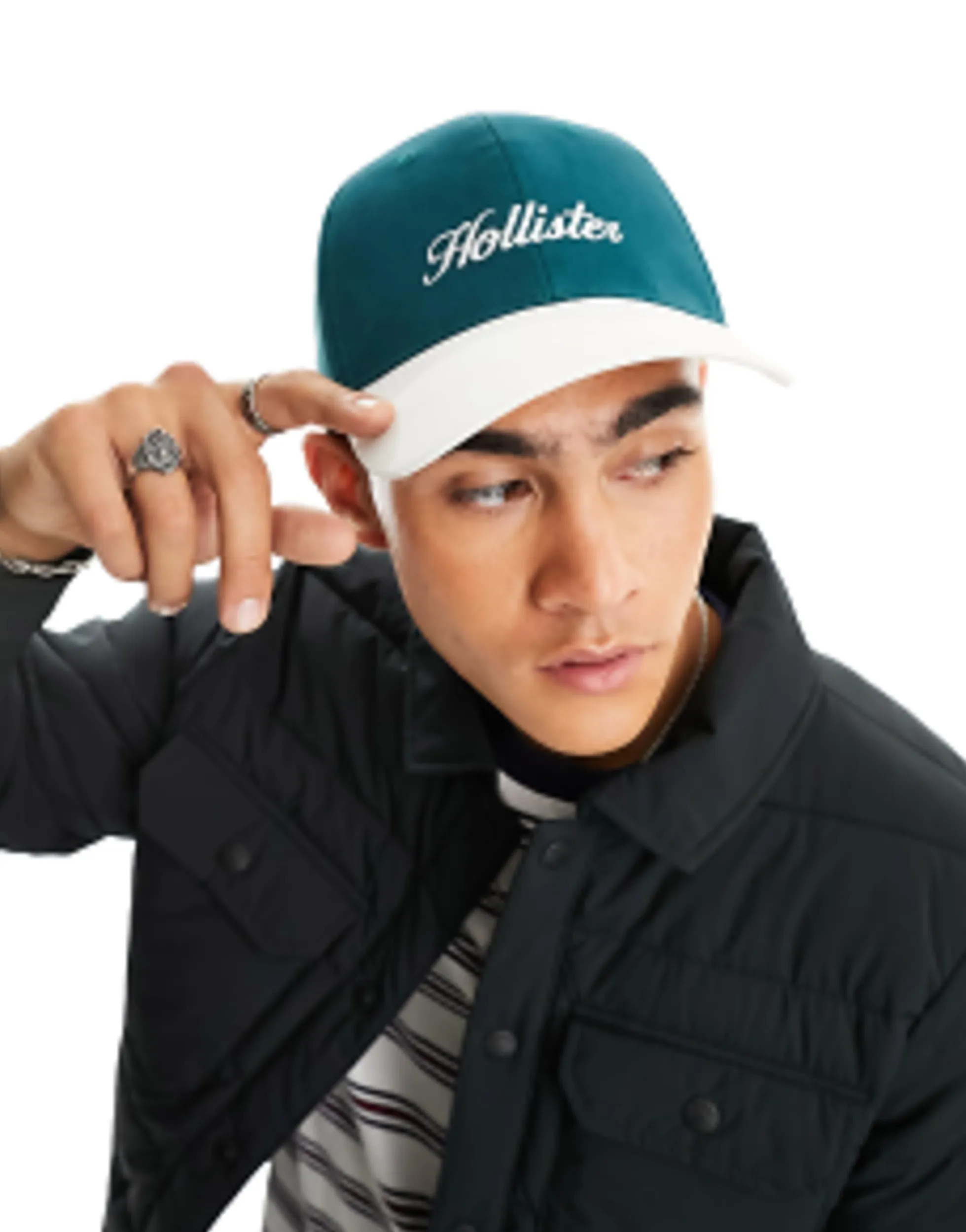 Caps & Hats*Hollister Logo Snapback Baseball Cap In Green/White