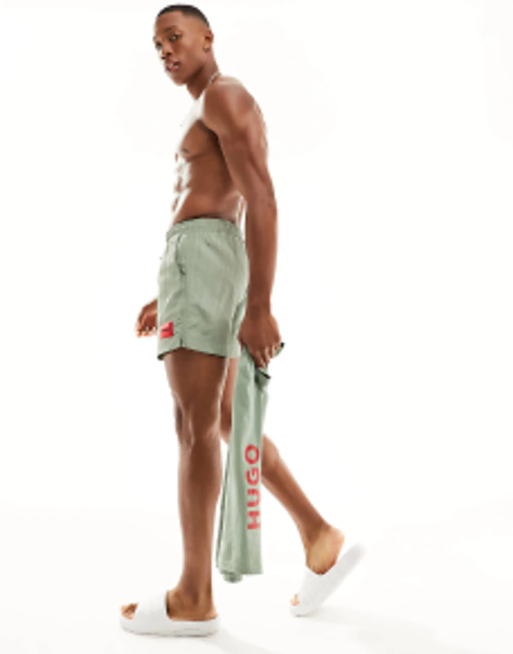Swimwear*HUGO Bodywear Hugo Beach Co-Ord In Pastel Green