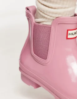 Chelsea Boots*Hunter Original Chelsea Gloss Boots In Pink