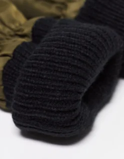 Gloves*Hunter Quilted Logo Mitten Gloves In Khaki