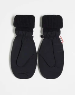 Gloves*Hunter Quilted Logo Mitten Gloves In Black