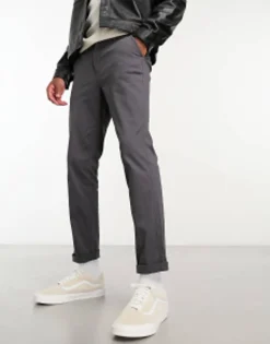 Trousers & Chinos*Jack & Jones Intelligence Slim Fit Chino Grey Asphalt
