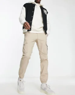 Trousers & Chinos*Jack & Jones Intelligence Cuffed Cargo Trouser In Beige Oxford Tan