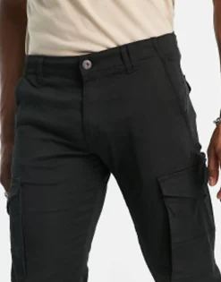 Trousers & Chinos*Jack & Jones Intelligence Cuffed Cargo Trouser In Black