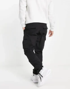 Trousers & Chinos*Jack & Jones Intelligence Loose Fit Washed Cargo Trouser In Black