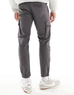 Trousers & Chinos*Jack & Jones Intelligence Cuffed Cargo Trouser In Grey Asphalt
