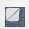 Ties*Jack & Jones Navy Print Pocket Square Dark Navy