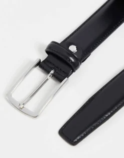 Belts*Jack & Jones Premium Leather Belt In Black