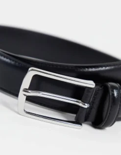 Belts*Jack & Jones Premium Leather Belt In Black