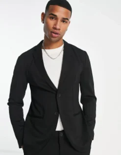 Suits & Tailoring*Jack & Jones Premium Slim Jersey Suit Jacket & Trouser In Black