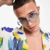 Sunglasses*Jack & Jones Rectangle Sunglasses In Blue Blue Iolite