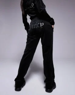 Tracksuits & Joggers*Juicy Couture Velour Straight Leg Joggers And Hoodie Co-Ord In Black