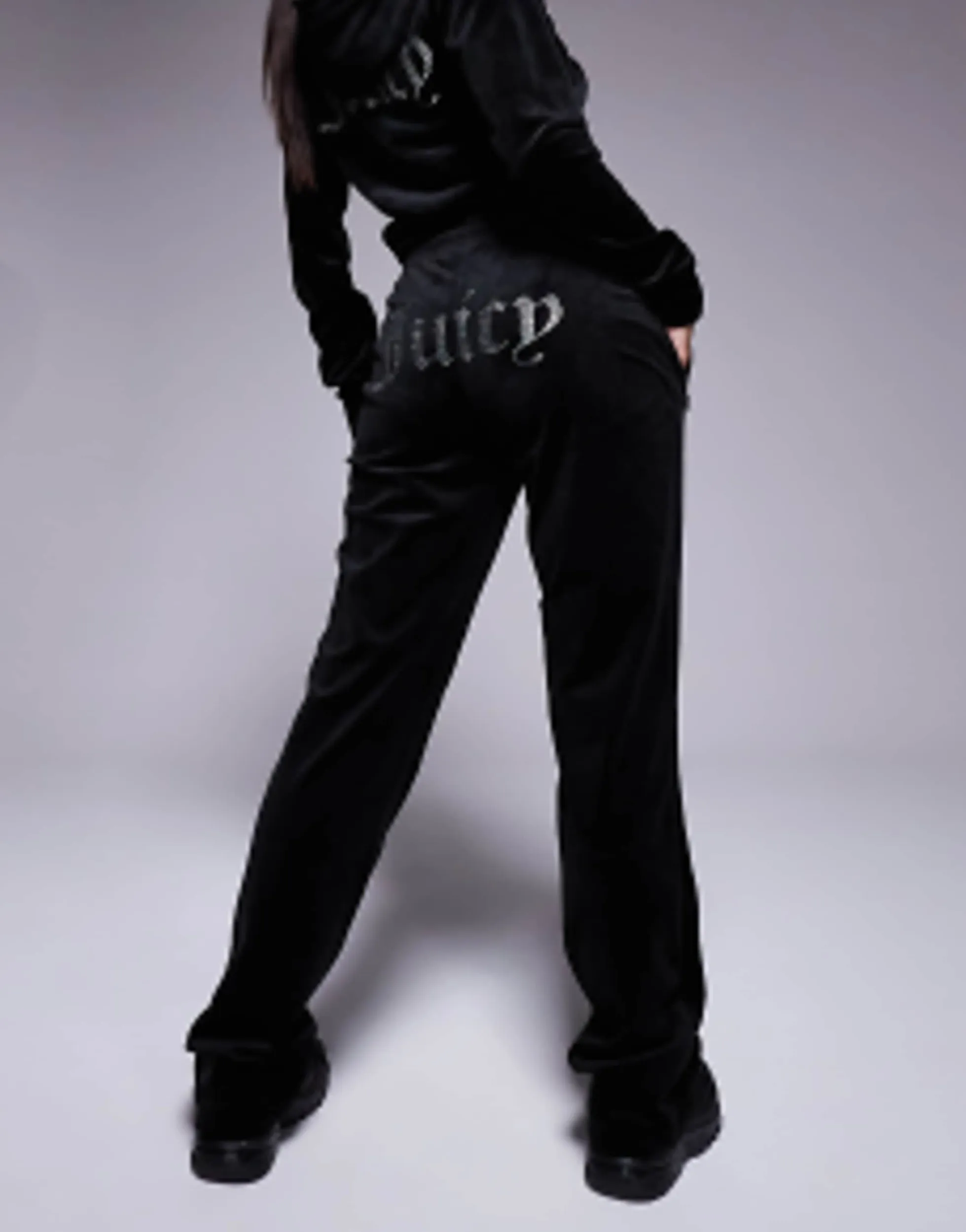 Tracksuits & Joggers*Juicy Couture Velour Straight Leg Joggers And Hoodie Co-Ord In Black