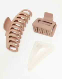 Hair Accessories*Kitsch Assorted Claw Clip 3Pc - Oversized Claw Neutral