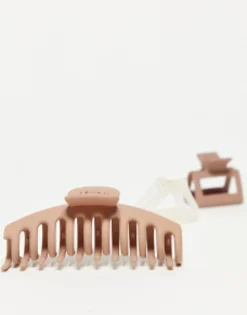 Hair Accessories*Kitsch Assorted Claw Clip 3Pc - Oversized Claw Neutral
