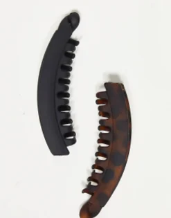 Hair Accessories*Kitsch Banana Clip 2 Pack Black & Tort