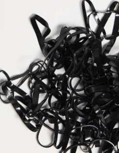 Hair Accessories*Kitsch Black No Snag Elastic 100 Pack No Colour