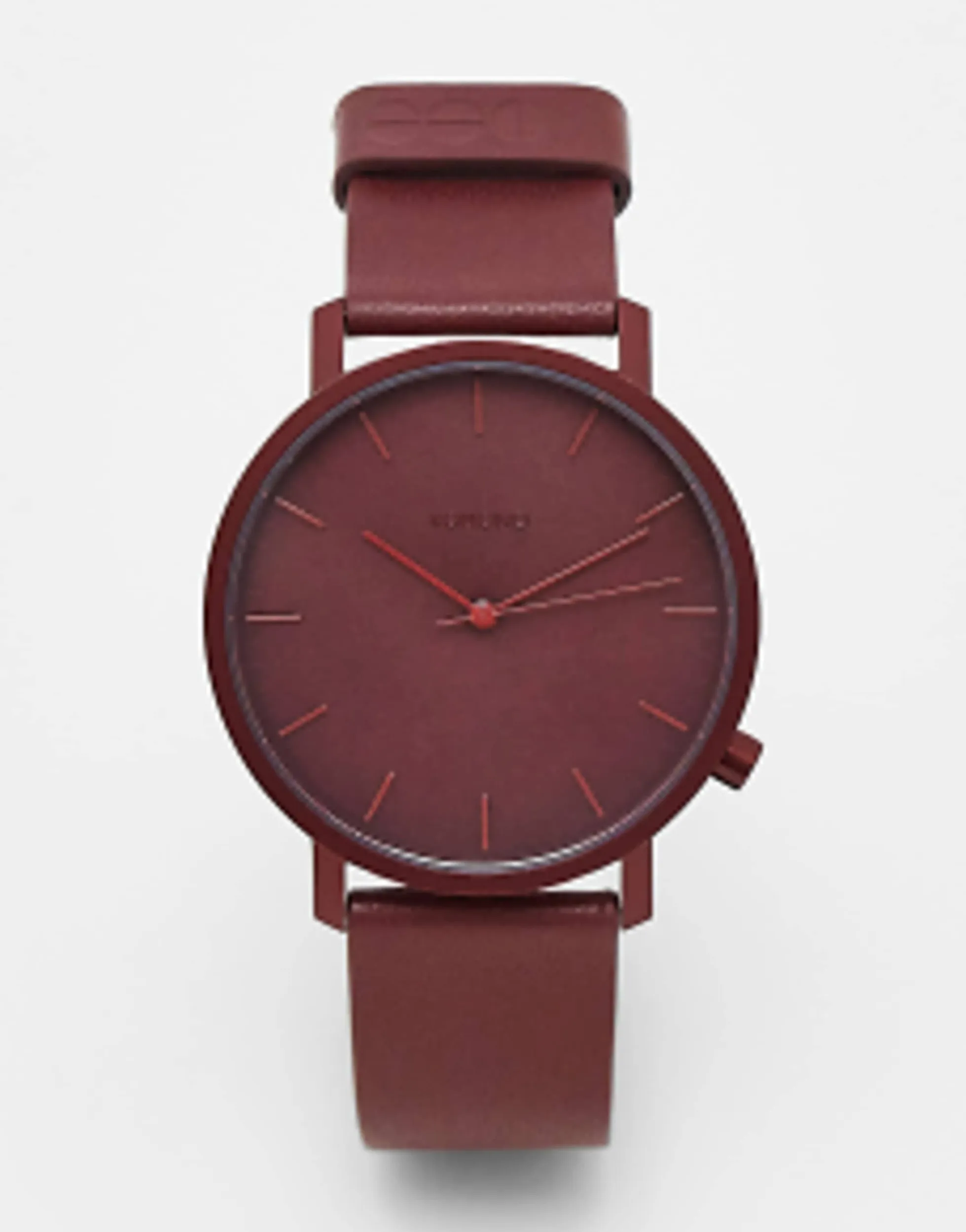 Watches*Komono Lewis Mono Watch In Burgundy Red